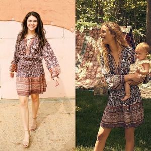 Current Air Alyce Long Sleeve Dress Floral Dress